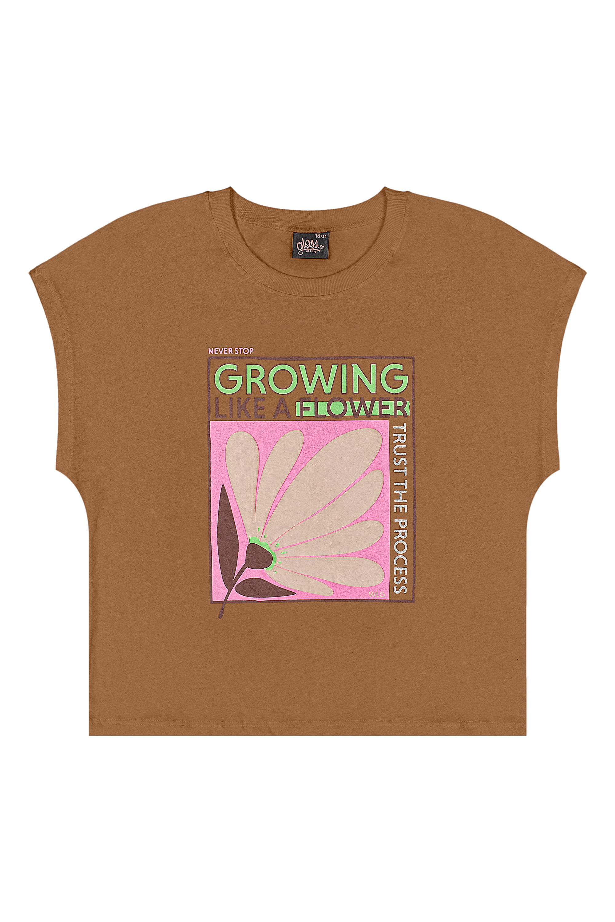 Blusa Juvenil Estampada para Menina (Marrom) Gloss - Imagem 8